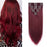 Healthy human hair burgundy human hair extensions clip ins