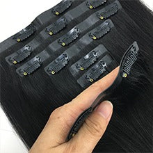 High Quality Straight Virgin Hair Clip In Extension Double Drawn Remy Human Piano Colour Hair Extension