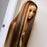 Highlight Wigs Straight Hair Ombre Wigs Customized Human Hair Lace Front Wigs