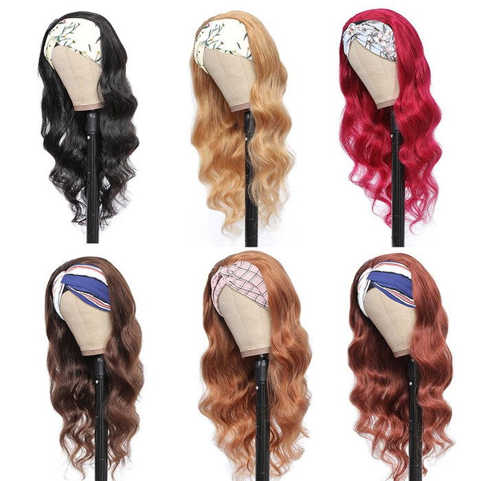 Headband Wigs Human Hair Headband Wigs for Black Women