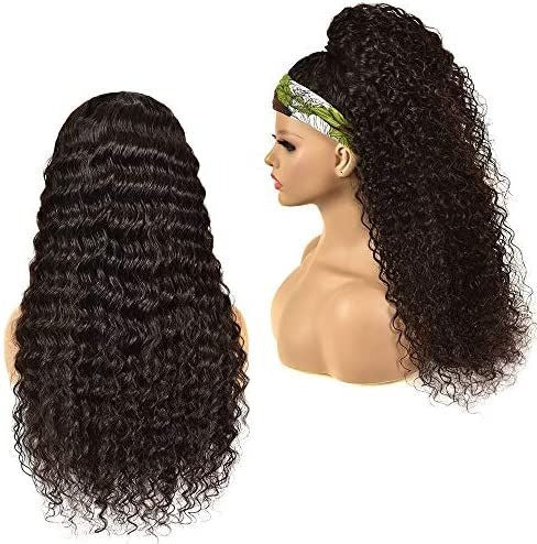 Water Deep Wave Headband Wigs Human Hair For Black Women