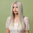 long straight synthetic wig front wig platinum blonde heat resistant wig