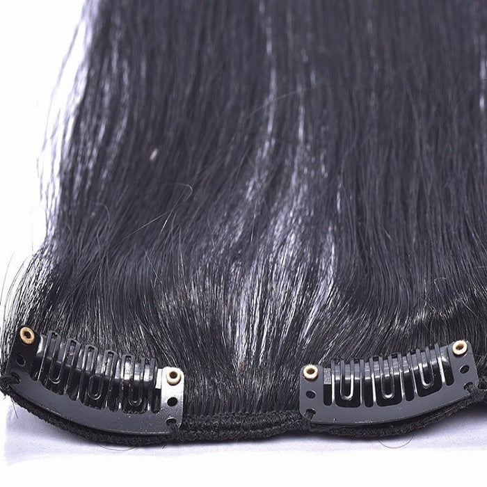 Silky straight virgin clip in hair extension