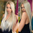 Lace Front Wigs Long Straight Blonde White Hair Synthetic Heat Resistant Transparent Hd Lace Frontal Wig