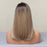 Long Straight Synthetic Wigs Front Wigs Ombre Blonde Natural Hairline Hair for White Women