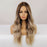 Long Wavy Hair Wig Ombre Brown to Blonde Synthetic Wigs for Women