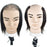 Male Bald 100% Human Hair Mannequin Head with Real Hair Practice Training Head Barber Hairdressing Manikin Doll