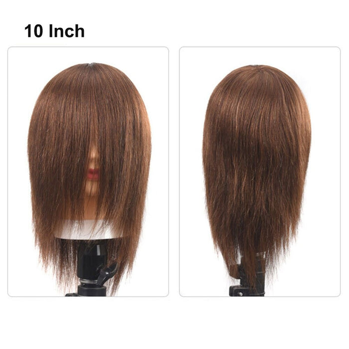 Mannequin Head With Hair for Braiding Cutting Practice 100% Real Human Hair Training Mannequin Dummy Heads for Hairdresser Salon