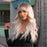 Long Platinum Wave Synthetic Wig for White Women Ombre Light Blonde Wigs With Bangs Daily