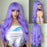 Long Platinum Wave Synthetic Wig for White Women Ombre Light Blonde Wigs With Bangs Daily