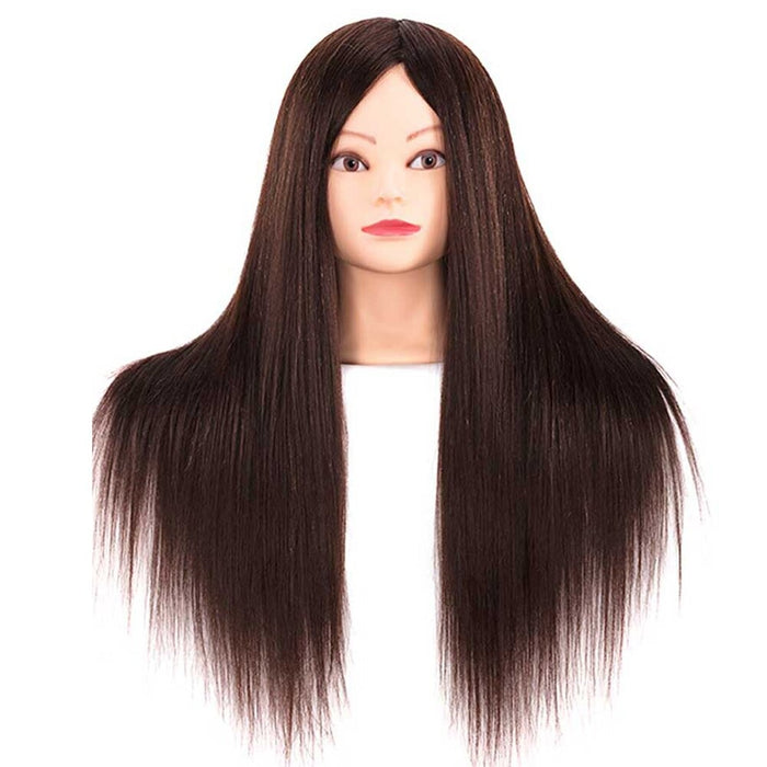 New Professional Mannequin Head With 80% Human Hair For Barber Practice Hairstyle Kappershoofd Hairdresser Doll Training Head