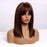 synthetic long straight wigs Honey Brown Wigs with Bangs for Women Afro