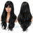 Black Synthetic Hair Wigs Bangs for Women Cheveux Naturels Perruques Perruque Afro Perruqu Naturel Chin