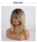 Long Wavy Layered Wigs Bangs Brown to Blonde Ombre Hair Wigs for Afro Women Synthetic Fiber Wigs