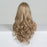 Women's Golden Blonde Wigs Long Fluffy Curly Wavy Synthetic Hair Wigs for Girl