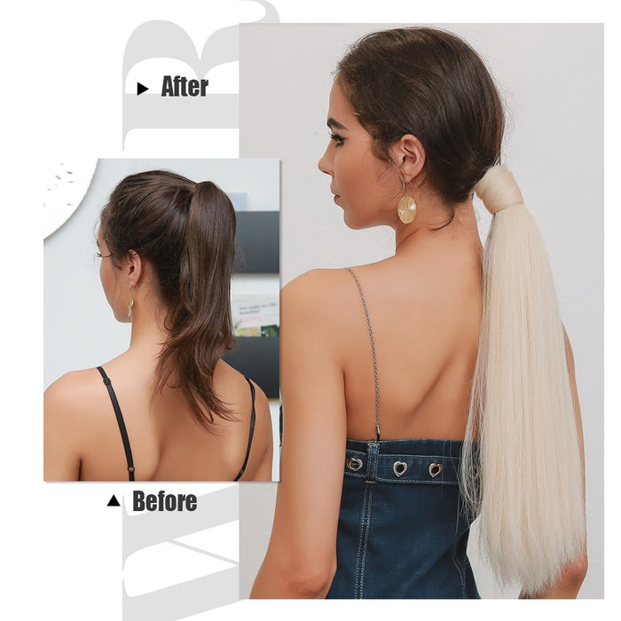 hair ponytail extension gradient ponytail wig drawstring ponytail for black women Heat resistant fiber