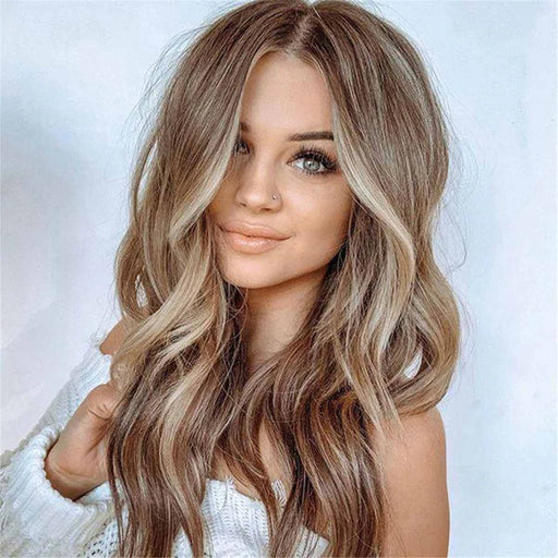 Long Wavy Brown Blonde Hairstyle Hot Wig