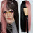 Halloween Pink Long Straight Wig