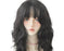 Halloween Blue Deep Wave Wig With Bangs