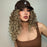 Long Curly Synthetic Lace Wigs Brown Blonde Wig Women Afro Curly Lace Hair