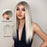 White Blonde Synthetic Lace Wigs Long Straight  Wigs Medium Female Hair Wig