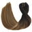 Human Hair Two Tone Clip in Hair Extensions with Lace Attached