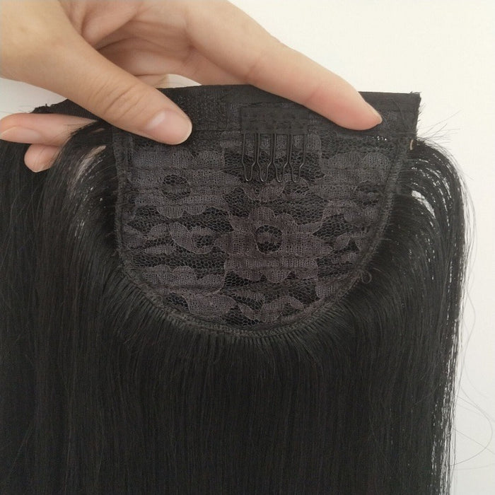 Human hair long ponytail hair extensions