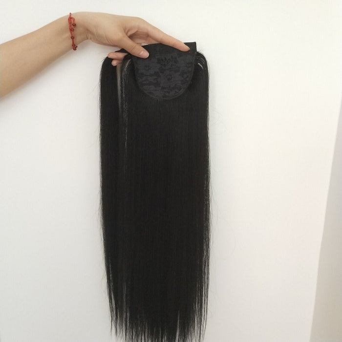 Human hair long ponytail hair extensions