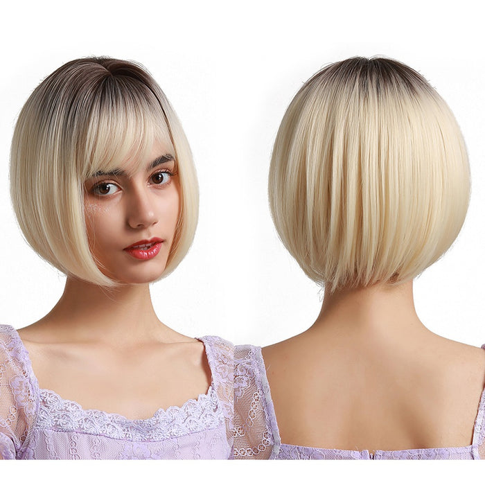 Synthetic Wigs With Bangs Natural Daily Wigs for Women Afro Wig Synthetic