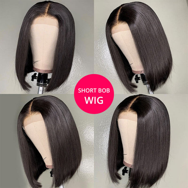 Bob Wigs Middle Part Lace Front Bob Short Wigs For Sale