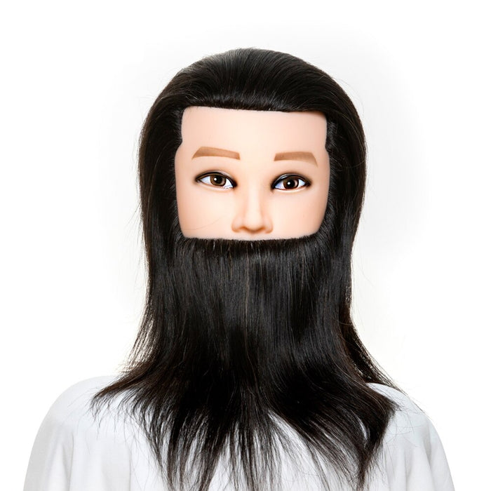 Male Mannequin Head With 100% Human Hair For Cutting Practice Hairdresser Hairstyles Salon School Training Head