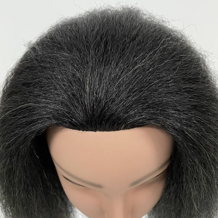 African American Mannequin Head With Real Hair For Braiding Hair Training Barber Hairdressing Styling