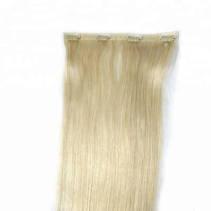 unprocessed raw hair straight seamless clip in hair