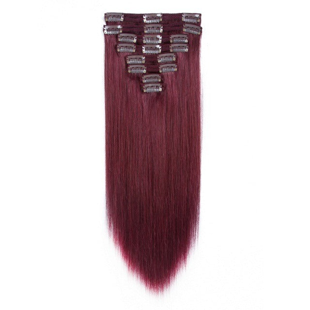 hair extention of natural hair clip in hair extensions