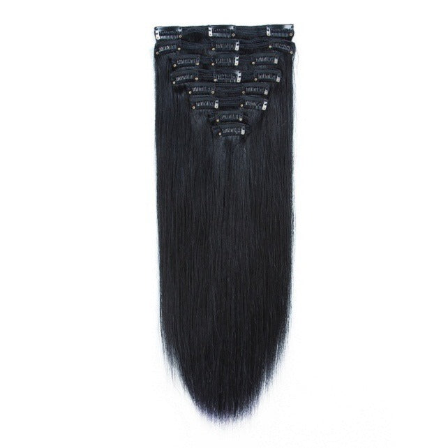 hair extention of natural hair clip in hair extensions