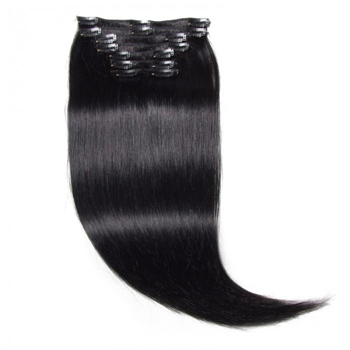 Virgin human hair texture natural hair clip ins