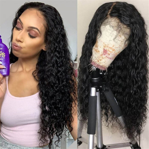 Water Wave Lace Wigs Full Lace Wigs 180% Density Natural Looking Wigs Affordable Black Human Hair Wigs For Women