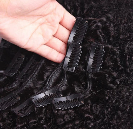 Human Good Quality Weft Extension Human hair Clip In Hair Extensions