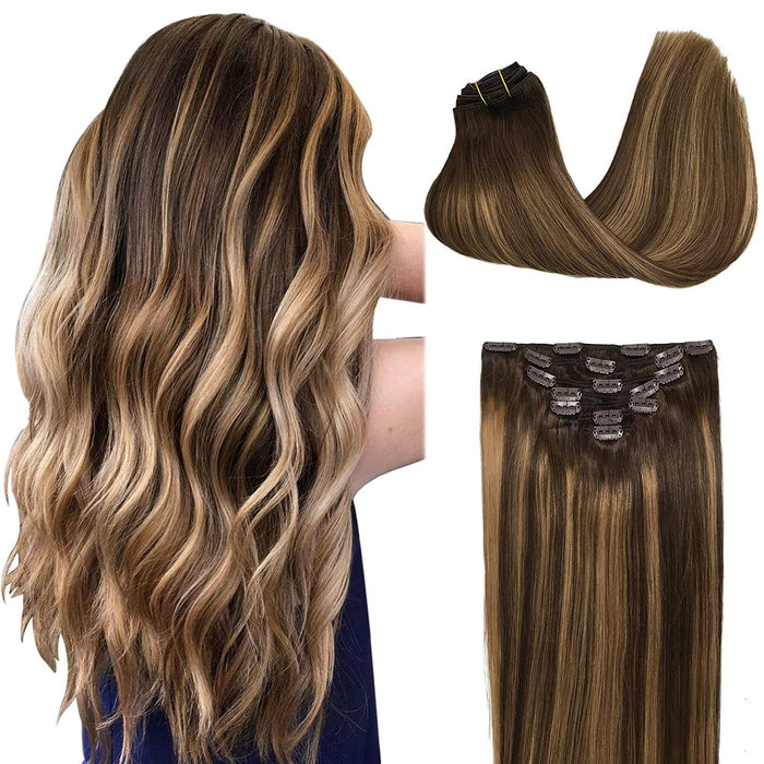 Best hot selling new products skin weft clip in hair extension