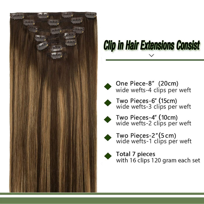 Cuticle Aligned Extensions Clip in Human Hair Extensions