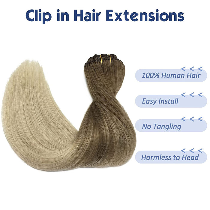 Human hair clip hair extensions natural hair human hair extensions clip in hair extension