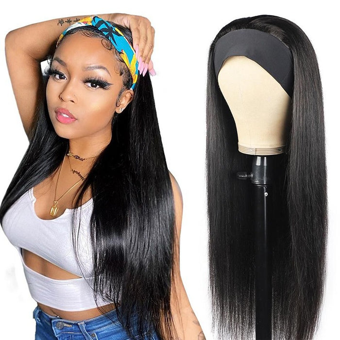 Headband Wig Human Hair For Black Women Human Hair Headband Wig Human Hair deep wave Headband