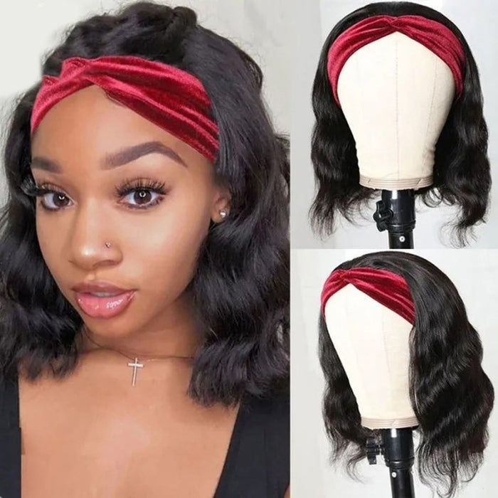 Headband Wig Human Hair For Black Virgin