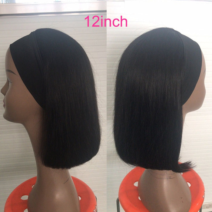 Headband Wig Human Hair For Black Virgin