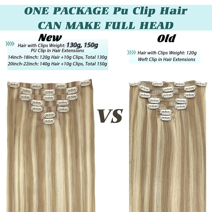 High Quality Clip In Hair Extension 100% Raw Human Hair Invisible