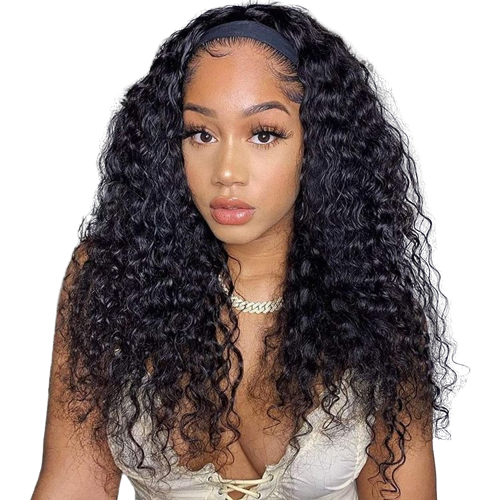 Human Hair Wigs With Free Long Real Human Hair Wig Wigs With Headband Wig