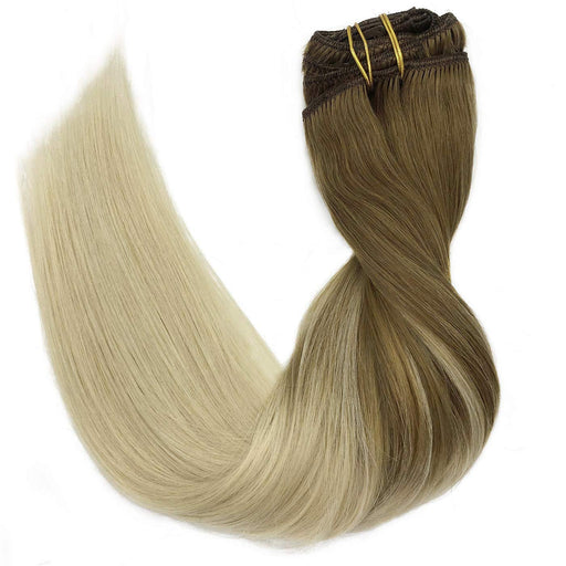 Lace Clip in 100% Real Human Hair Natural Color 14-24 inch Lace Clip in Hair Extensions