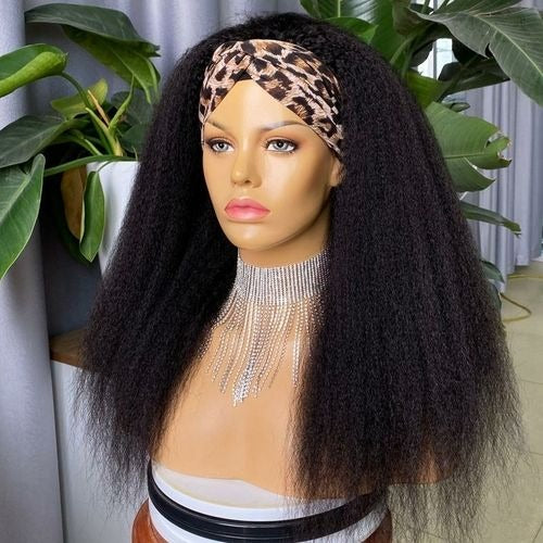 Headband wigs human hair wig with headband wigs for black women