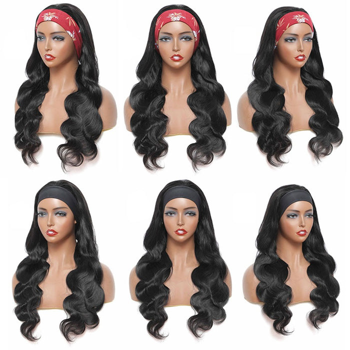 Human Hair Headband Wig For Black Women