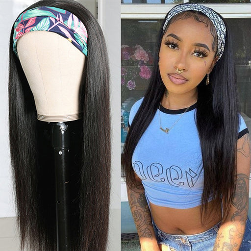 Human Hair Headband Wig Headband Wig Straight Human Hair For Black Women Curly Headband Human Hair Wig